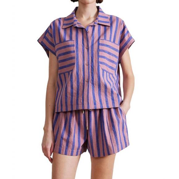 APIECE APART Tops - NEW APIECE APART stripe frita box top in dusty rose, blue